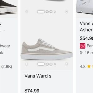 White beige vans great condition